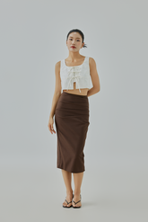 Angela Ruched Pencil Skirt
